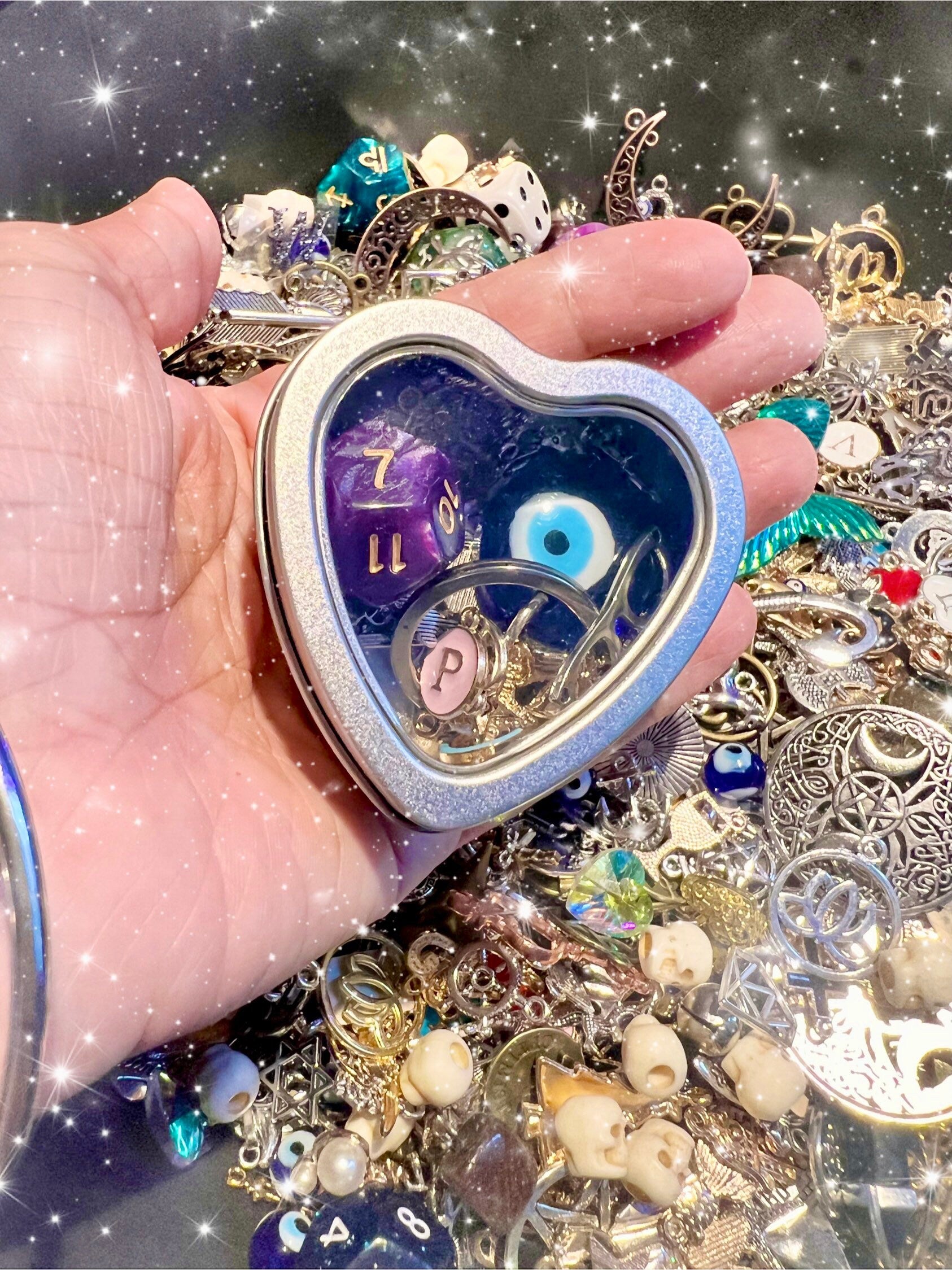 Mystery Charm Scoop In Heart Charm Divination Confetti Witch Confetti Lucky Dip Unique Items