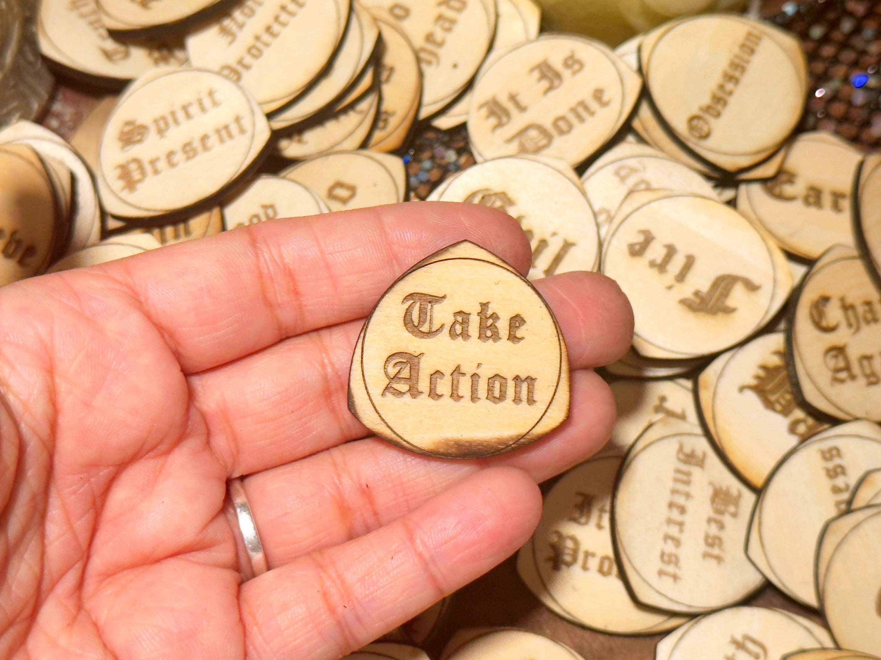 Divination Witch Runes, Wood Witchcraft Set, Altar Decoration, Baby Witch Accessories, Spell Casting, Set Tokens Charms, Witchy Gifts