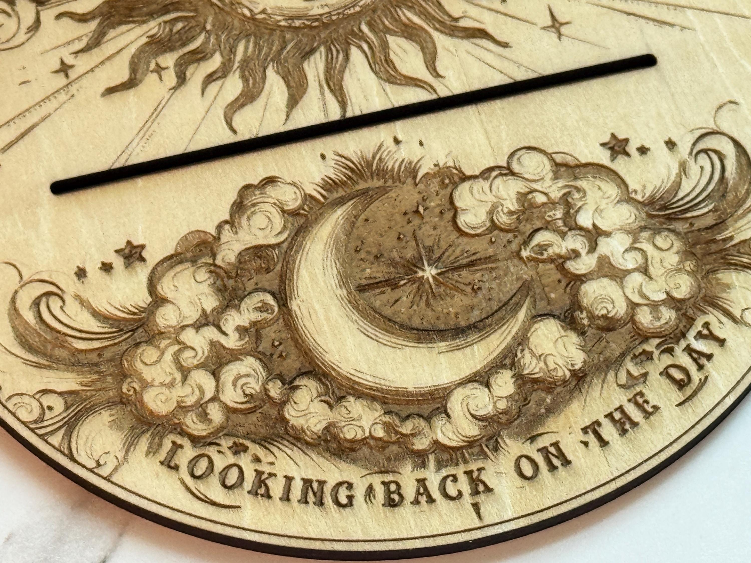 Tarot Card Display Stand | Card of the Day, Gift, Divination Decorative, 1 Oracle Card Didplay, Wood Engraved Altar Decoration