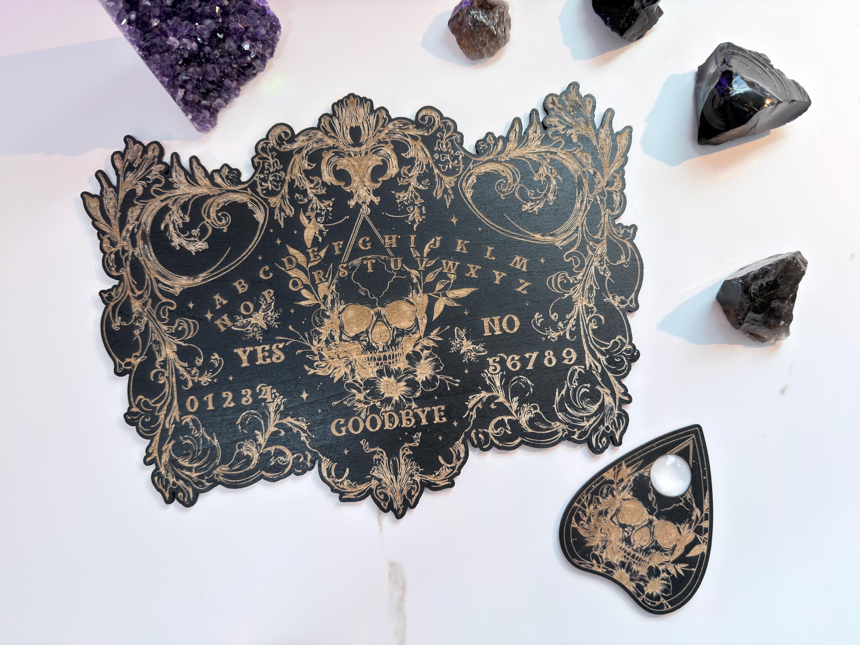 Skull Spirit Board: Blessed Ouija Divination Tool