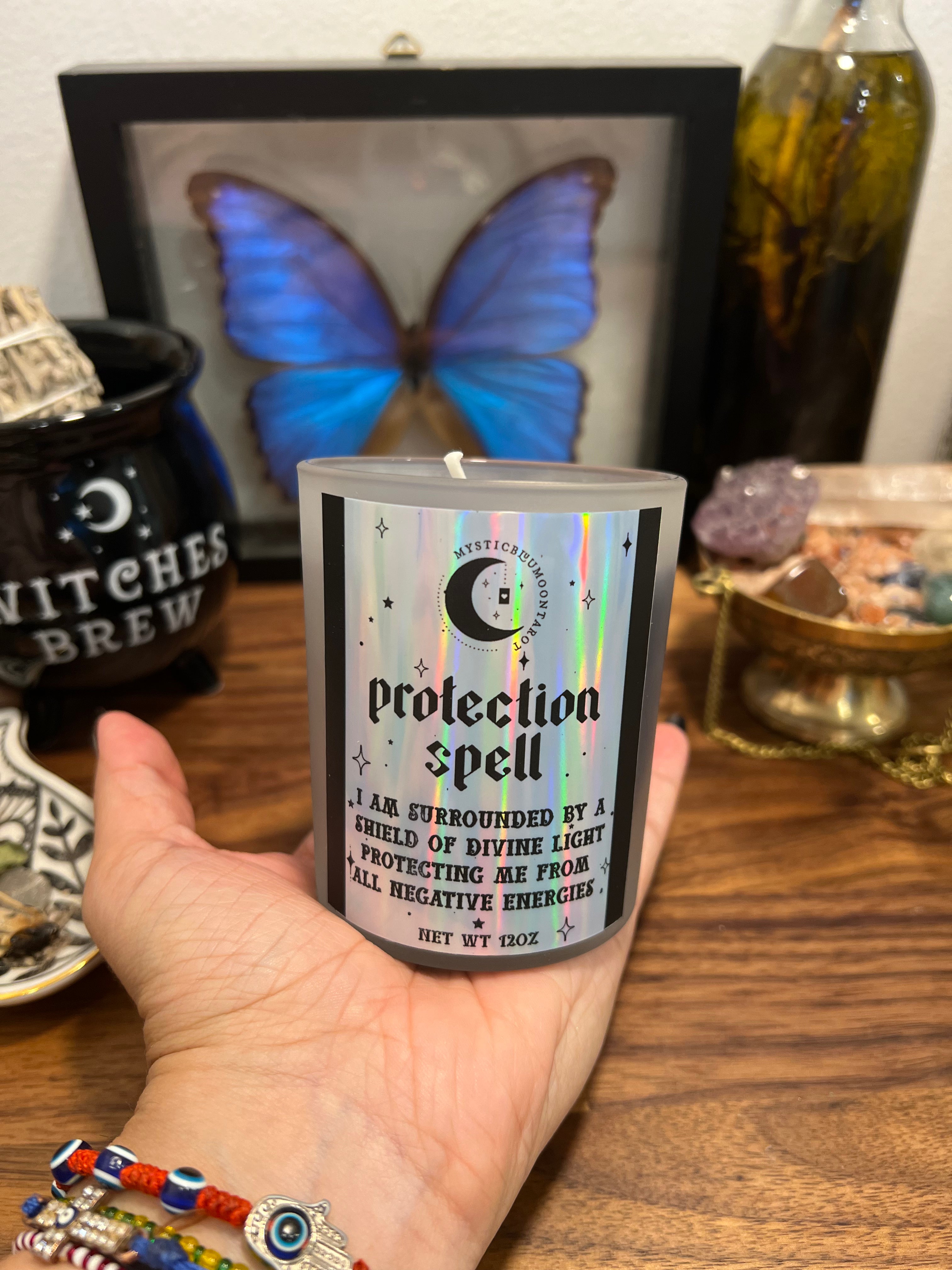 Vela de hechizo de protección fija - Proteger contra la negatividad