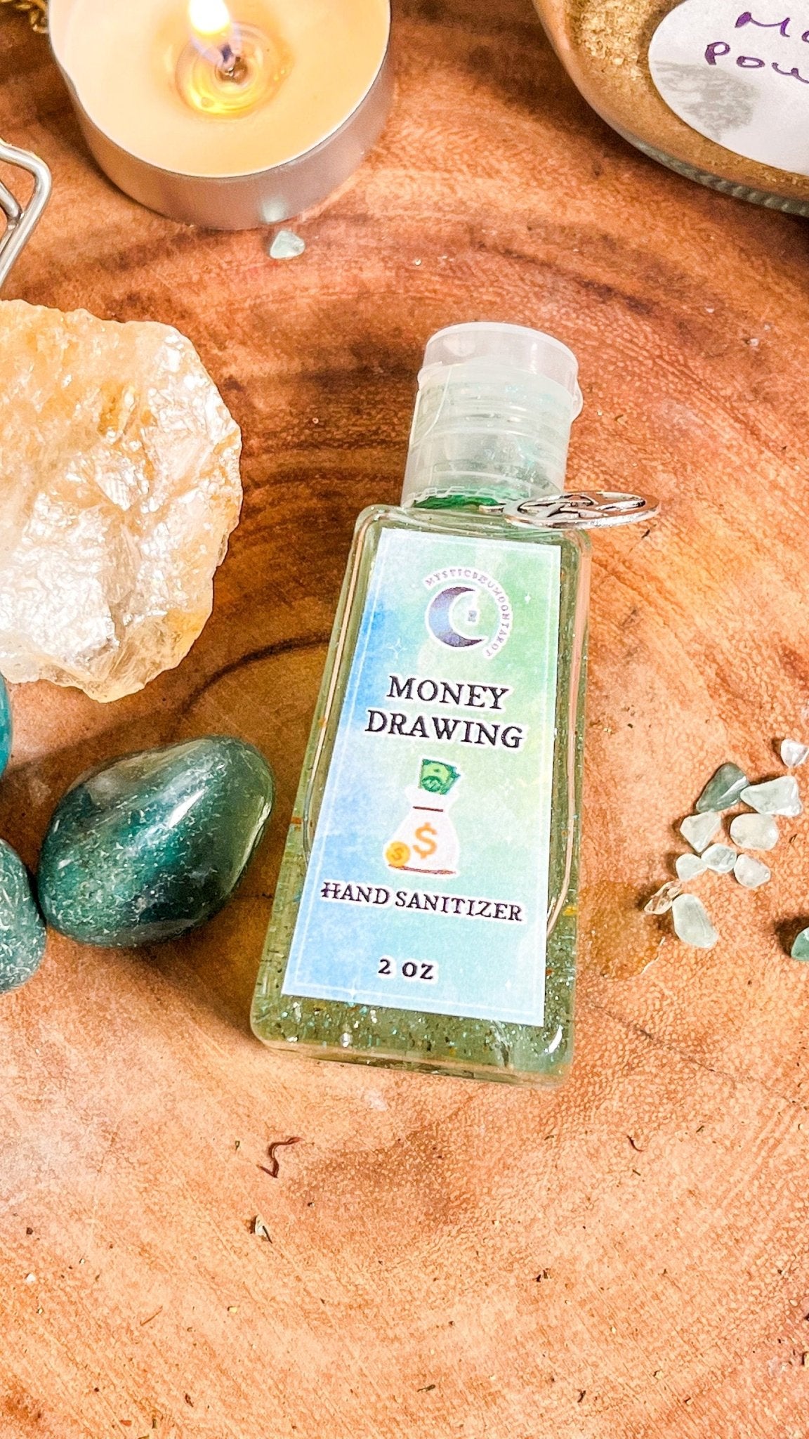 Money Spell Bottle Hand Sanitizer - Manifestation Intentions Protection Luck Spell Santeria Eleggua Blessings - MysticBluuMoonTarot