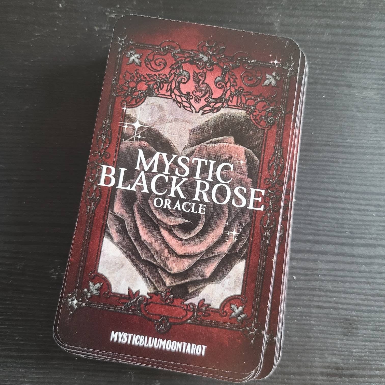 Mystic Black Rose Oracle Deck Situations Tarot Deck Twin Flame Deck Love Oracle Deck Messages Deck - MysticBluuMoonTarot