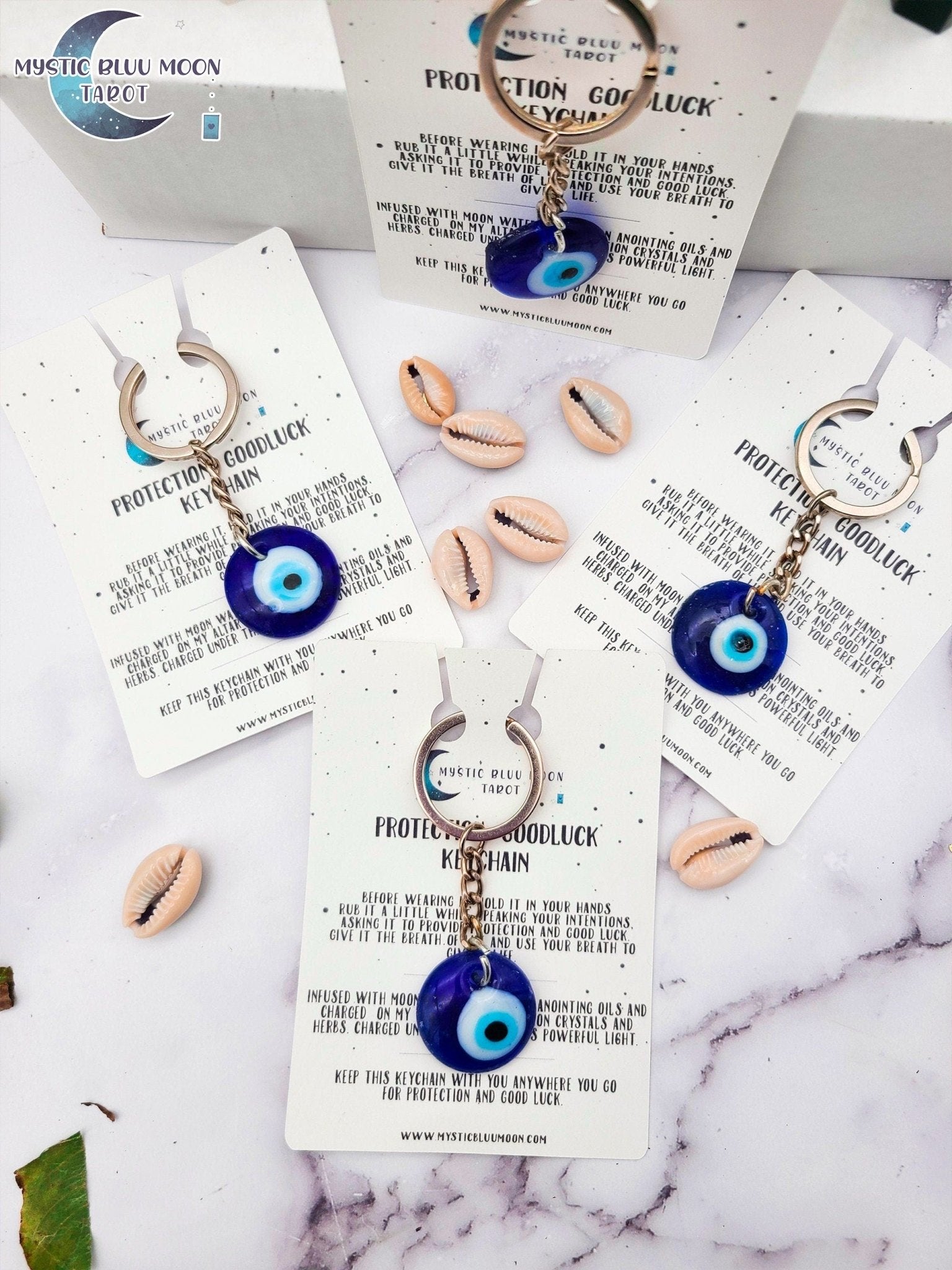 Protection Keychain Spell Evil Eye Keychain Intentions Good Luck Negativity Ward Off Evil Family Keychains - MysticBluuMoonTarot